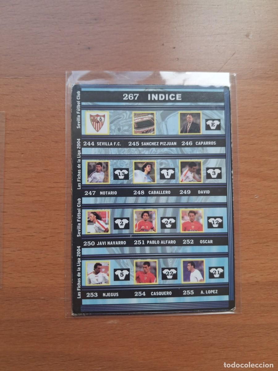 Fu&szlig;ball-Sticker: Fichas de la Liga de Mundicromo 2003 2004 03 04 Sevilla FC 267 Indice