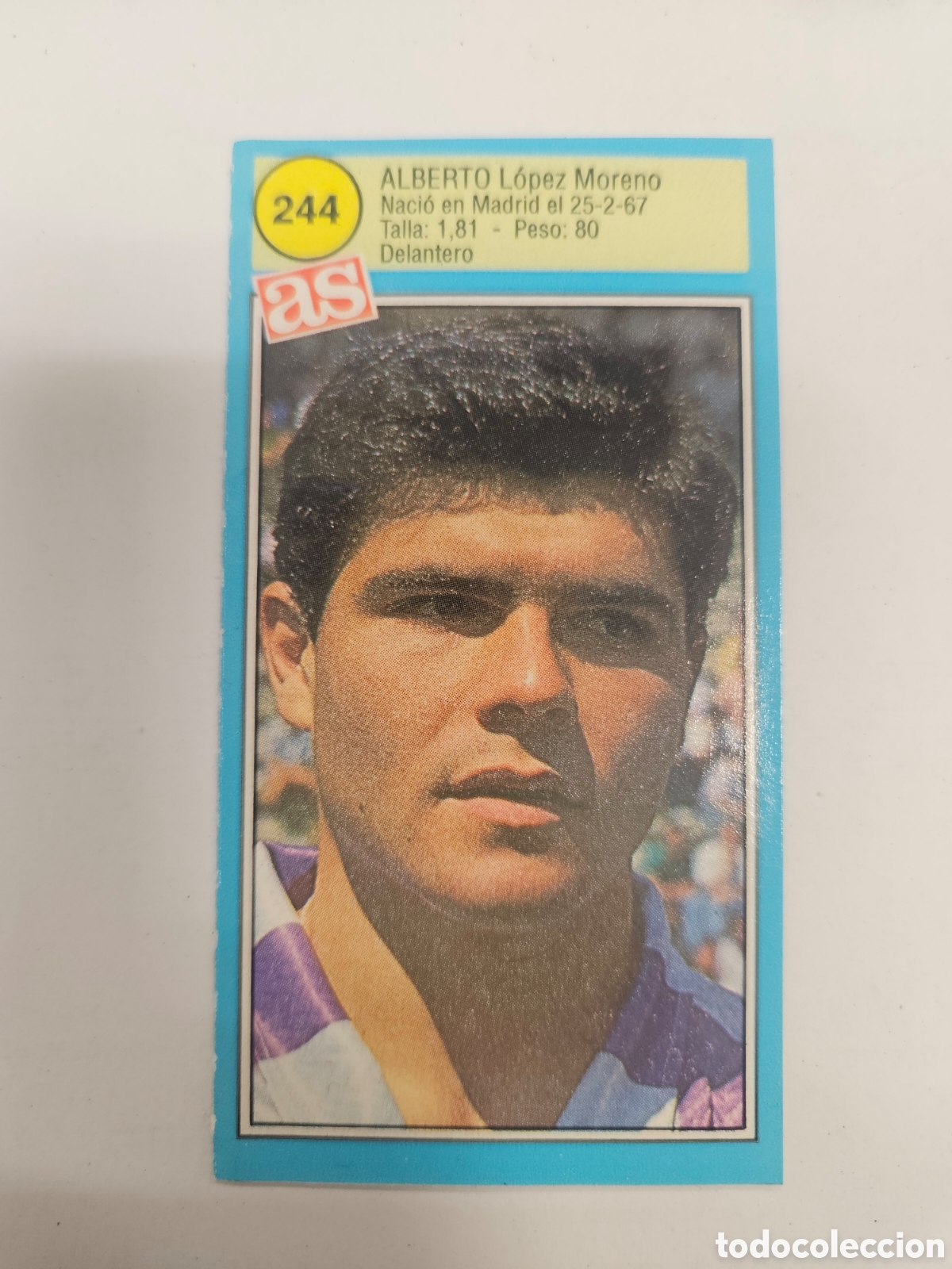 Fu&szlig;ball-Sticker: CROMO PEGATINA. ASES LIGA FUTBOL 90 91 1990 1991. DIARIO AS. 244 ALBERTO. REAL VALLADOLID