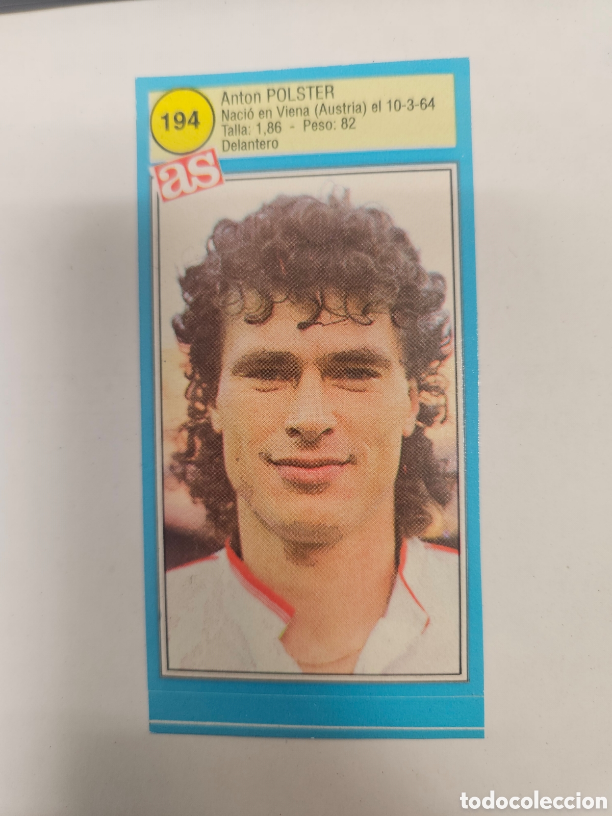 Fu&szlig;ball-Sticker: CROMO PEGATINA. ASES LIGA FUTBOL 90 91 1990 1991. DIARIO AS. 194 POLSTER. SEVILLA CF