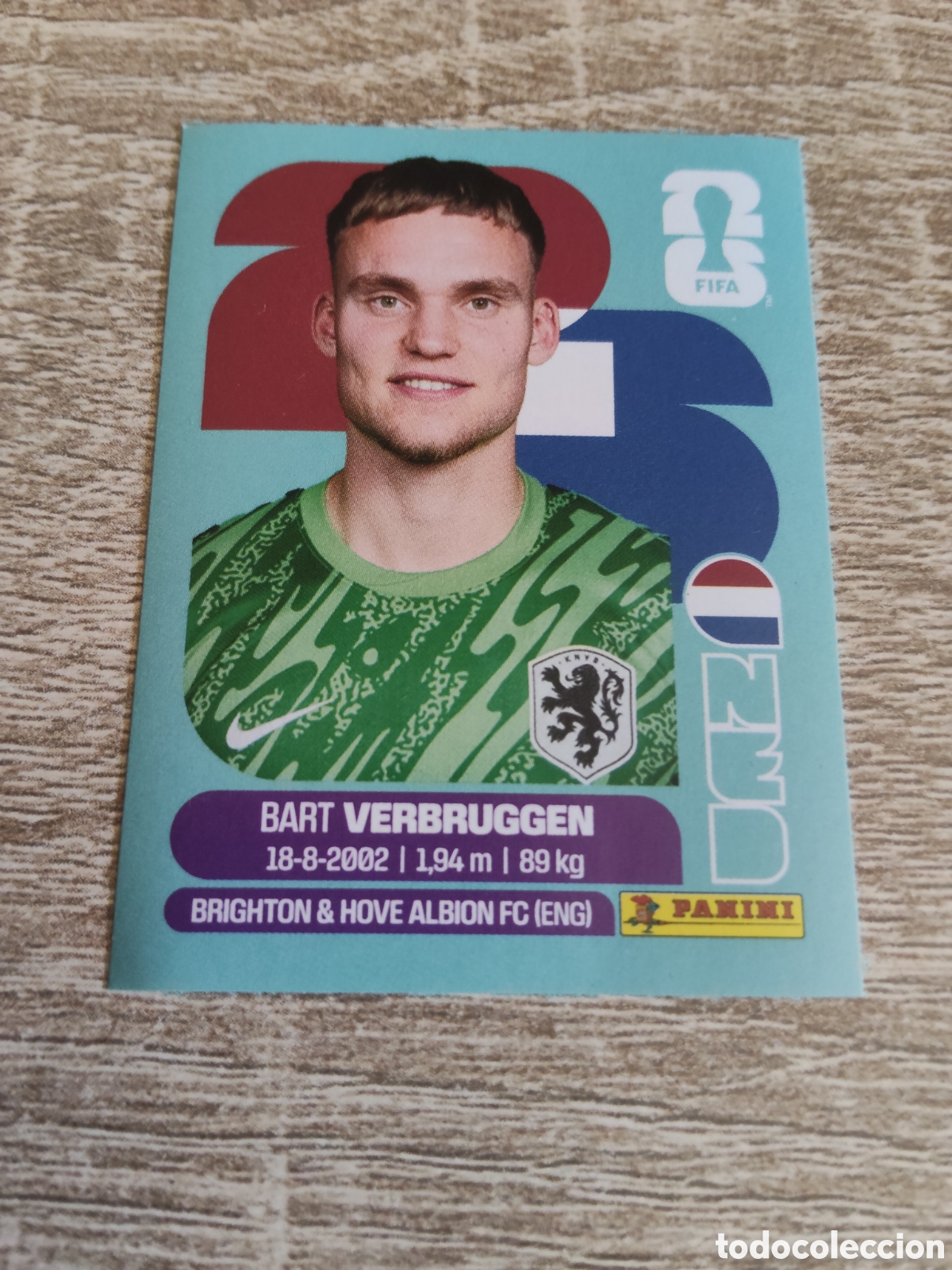 Fu&szlig;ball-Sticker: Panini mundial 2026 NED 2 Bart Verbruggen Holanda