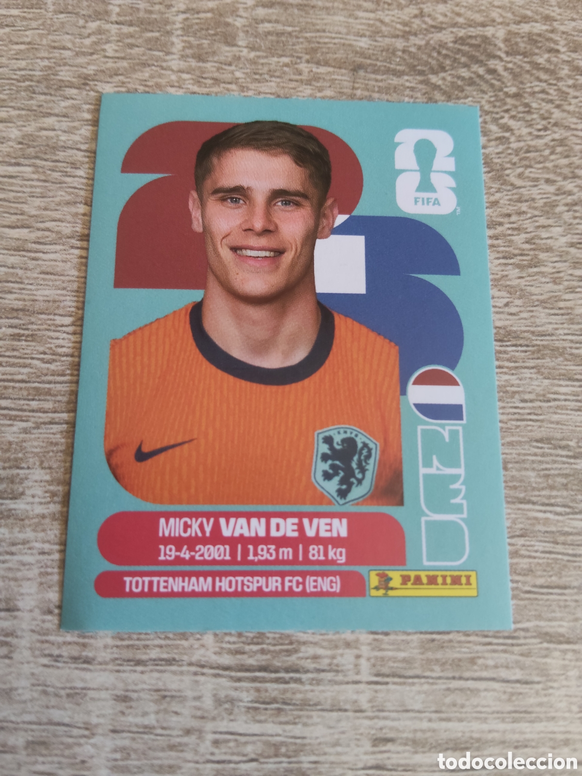 Fu&szlig;ball-Sticker: Panini mundial 2026 NED 4 Micky Van de Ven Holanda