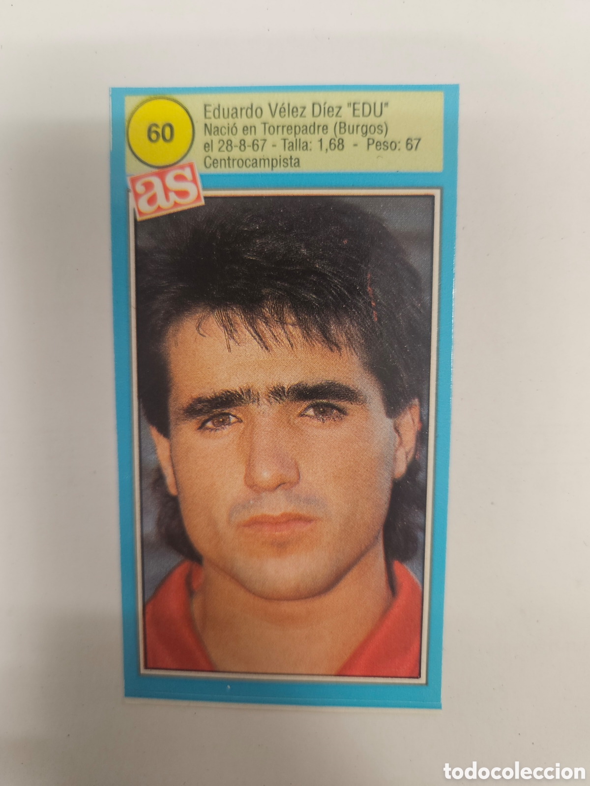 Fu&szlig;ball-Sticker: EDU BURGOS AS 1990 1991 CROMO FUTBOL LIGA 90 91 - SIN PEGAR - 60