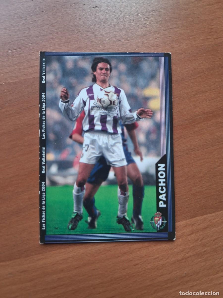 Cromos de Futebol: Fichas de la Liga de Mundicromo 2003 2004 03 04 Real Valladolid 368 Pachon Trasera Error Albacete