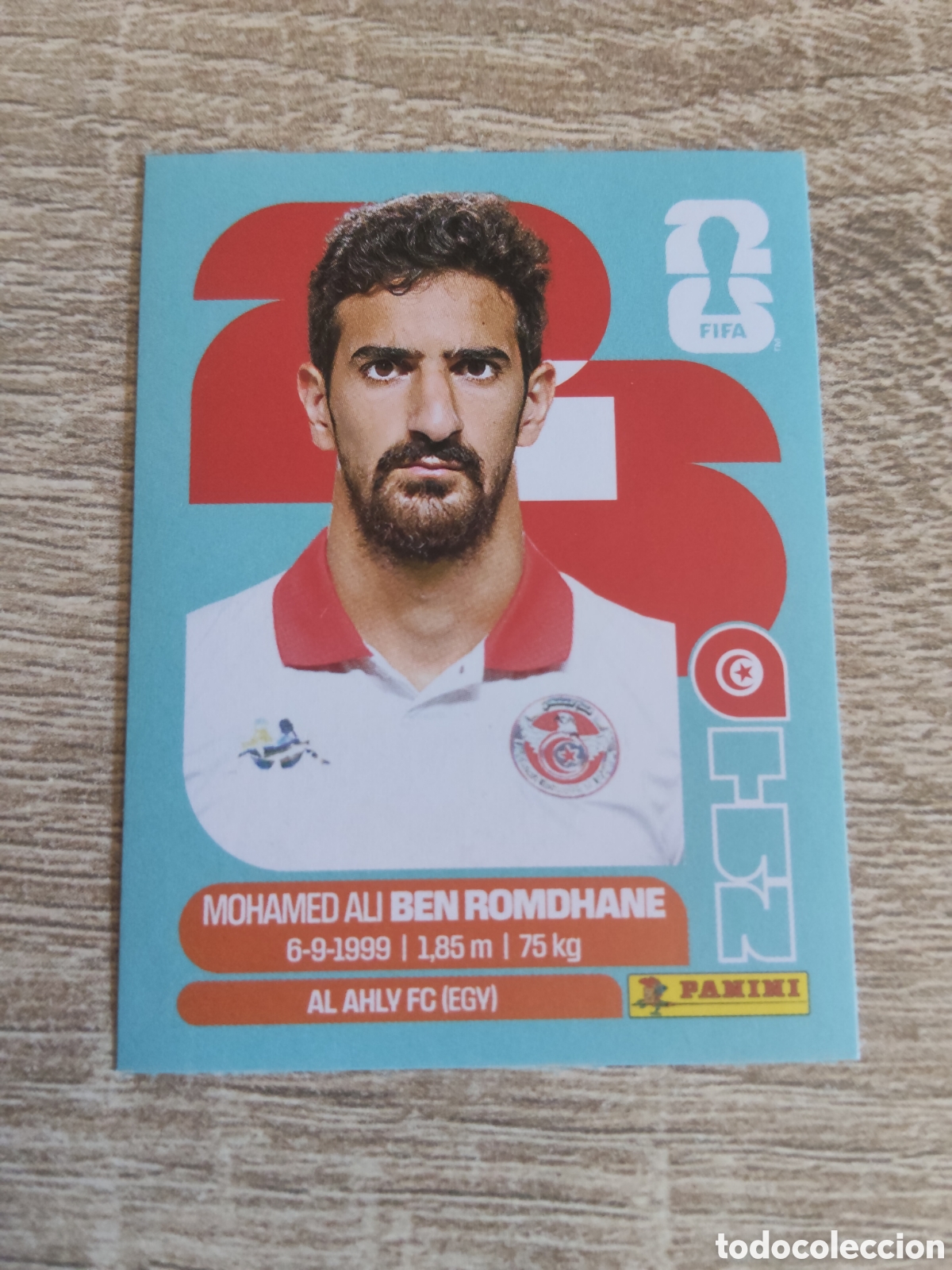 Cromos de F&uacute;tbol: Panini mundial 2026 TUN 12 Mohamed Ali Ben Romdhane T&uacute;nez
