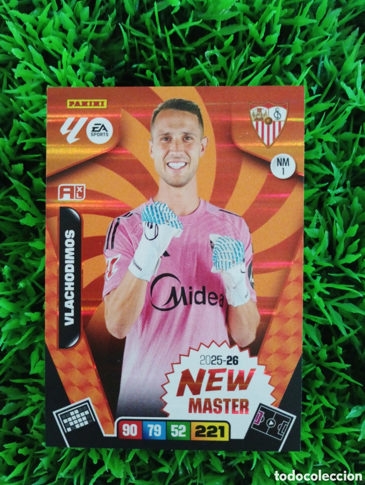 Fu&szlig;ball-Sticker: Vlachodimos Sevilla NEW MASTER Adrenalyn 25-26 # NM 1
