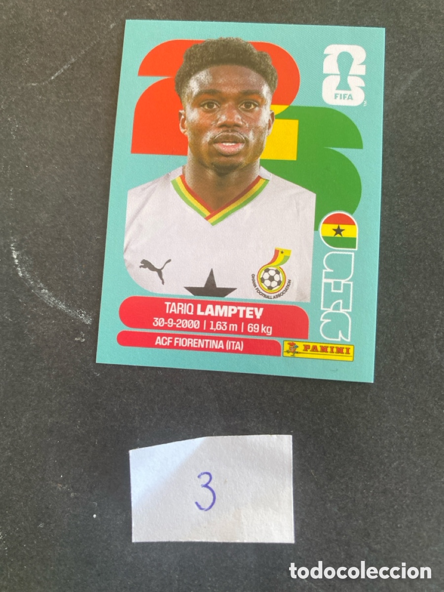 Fu&szlig;ball-Sticker: Cromo Ghana Mundial 2026 N* 3 nuevo