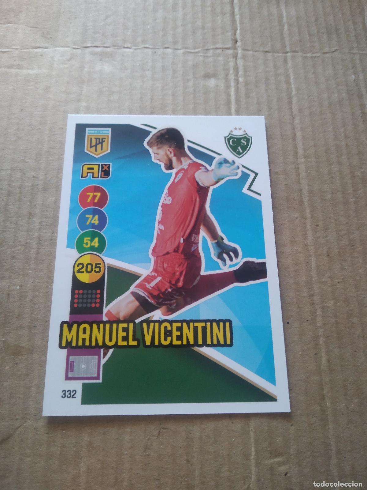 Cromos de Futebol: 332 MANUEL VICENTINI SARMIENTO CROMO FUTBOL ARGENTINO PANINI LIGA ARGENTINA 2021 ADRENALYN