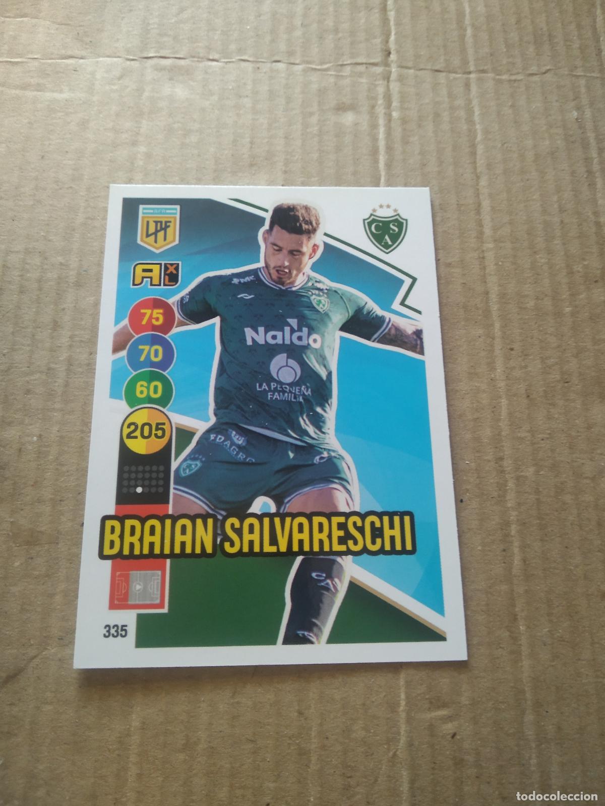 Figurine di Calcio: 335 BRAIAN SALVARESCHI SARMIENTO CROMO FUTBOL ARGENTINO PANINI LIGA ARGENTINA 2021 ADRENALYN