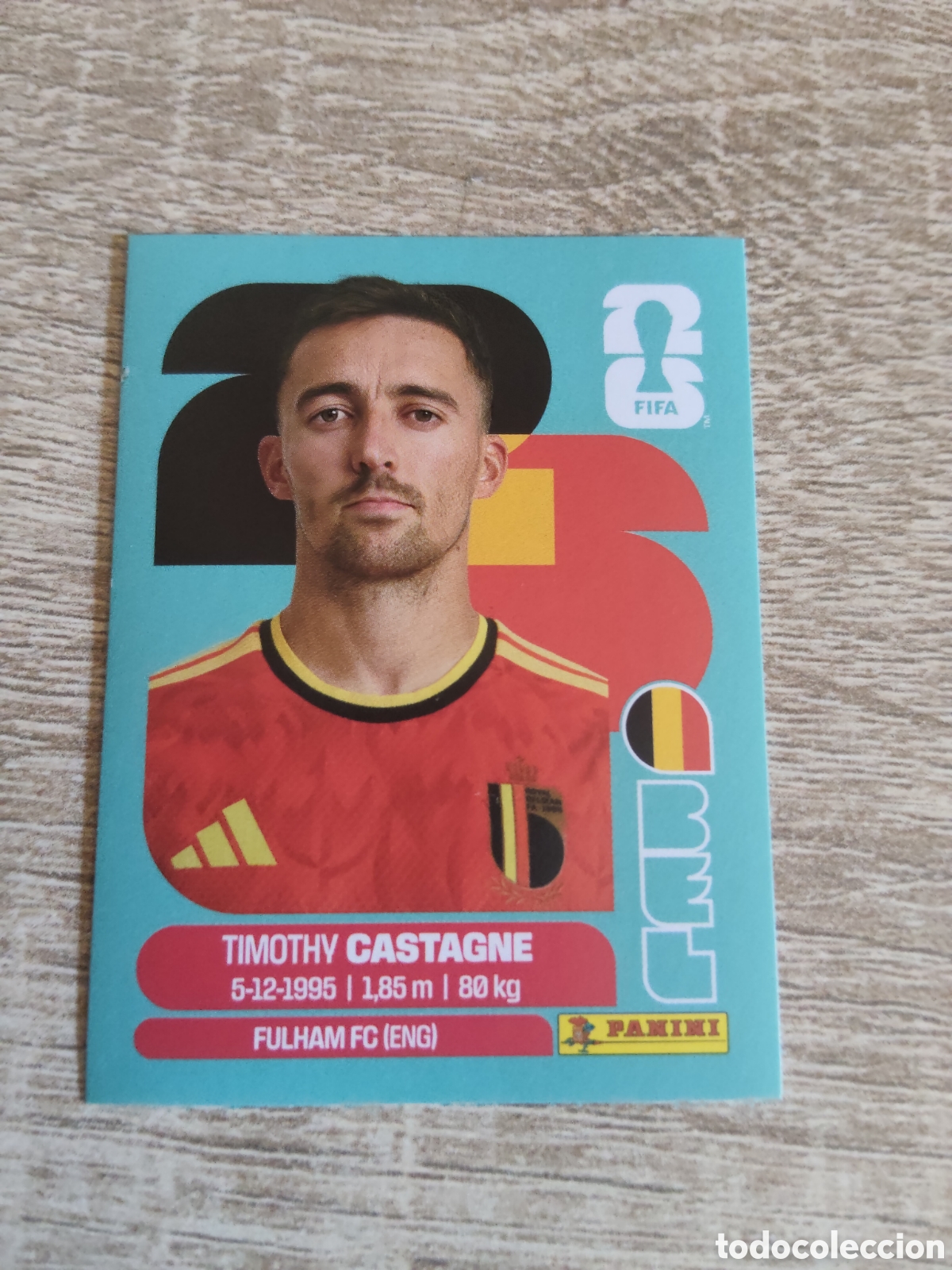 Cromos de F&uacute;tbol: Panini mundial 2026 BEL 4 Timothy Castagne B&eacute;lgica