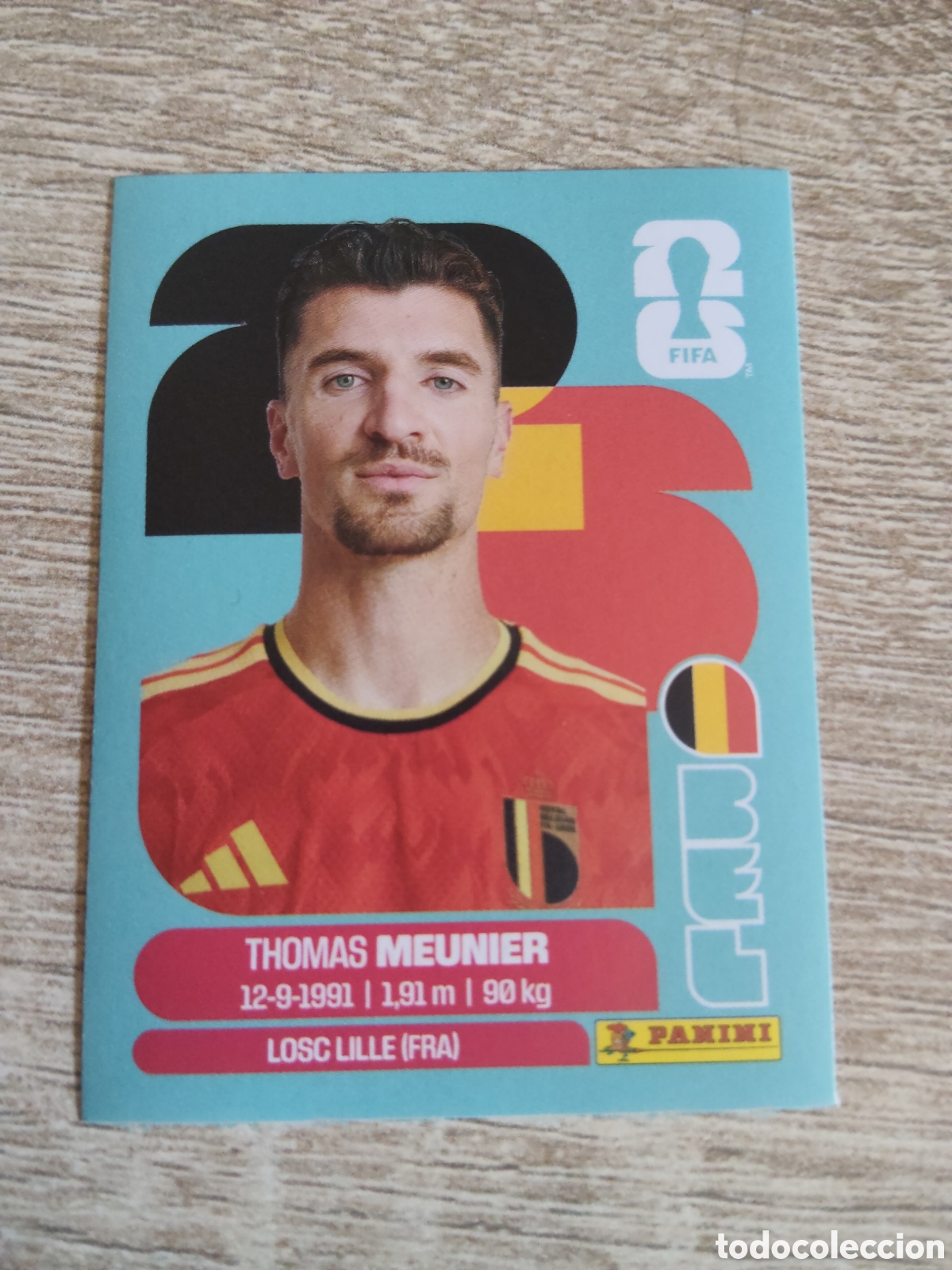 Cromos de F&uacute;tbol: Panini mundial 2026 BEL 8 Thomas Meunier B&eacute;lgica