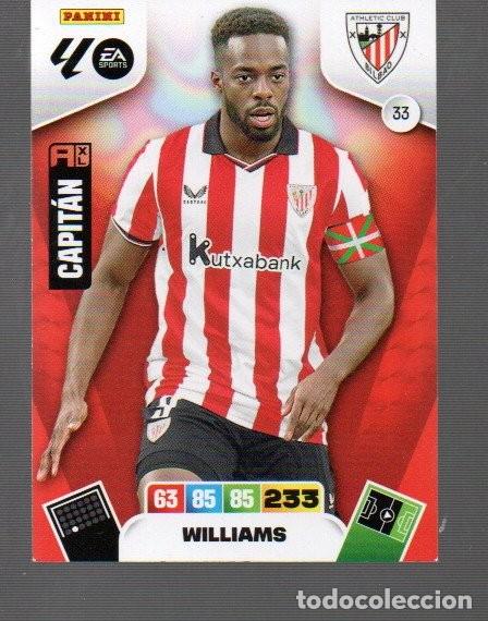 Cromos de F&uacute;tbol: CROMO DE FUTBOL XL ADRENALYN PANINI N&ordm; 33 DE BILBAO WILLIAMS