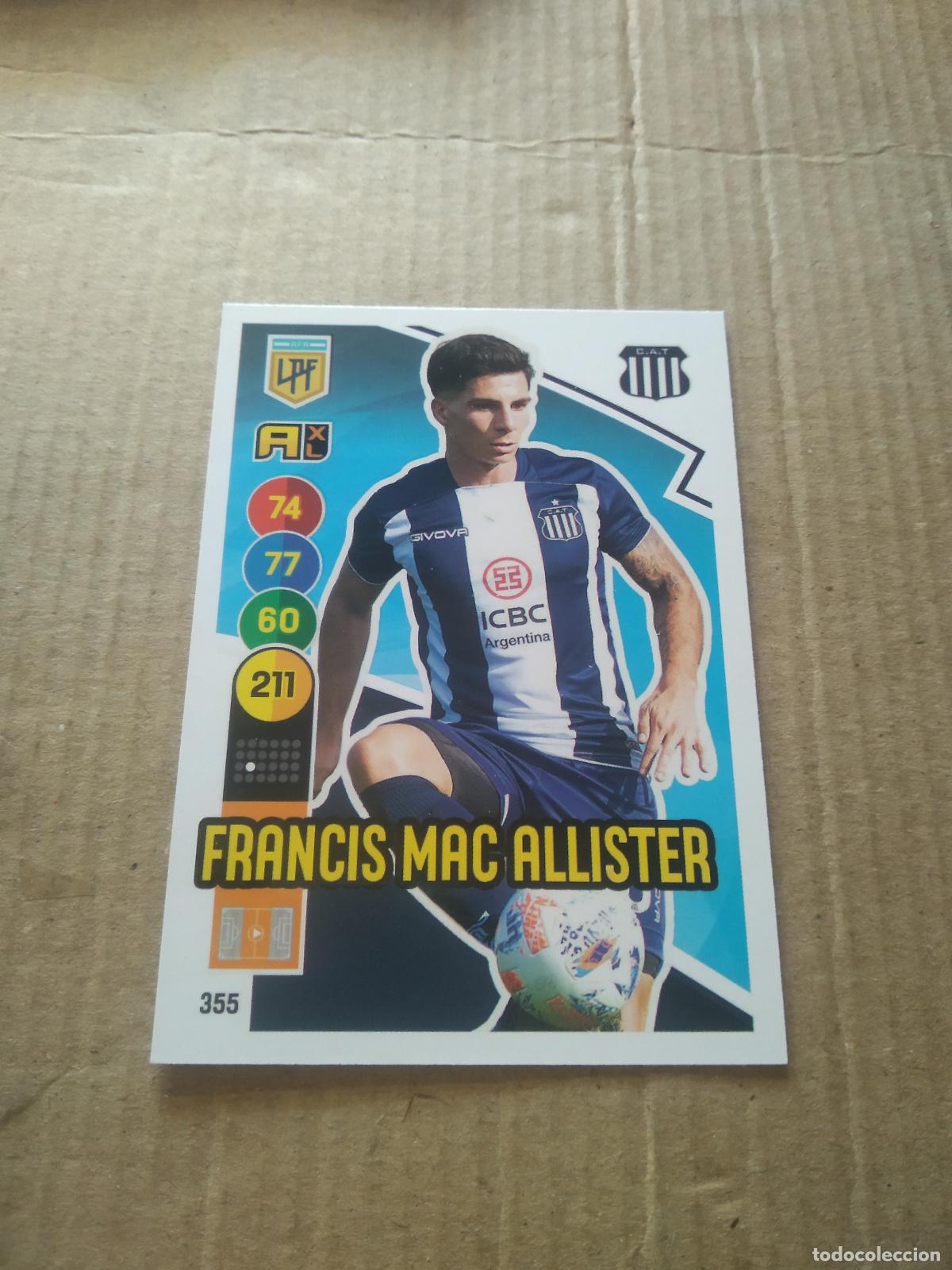Cromos de F&uacute;tbol: 355 FRANCIS MAC ALLISTER TALLERES CROMO FUTBOL ARGENTINO PANINI LIGA ARGENTINA 2021 ADRENALYN