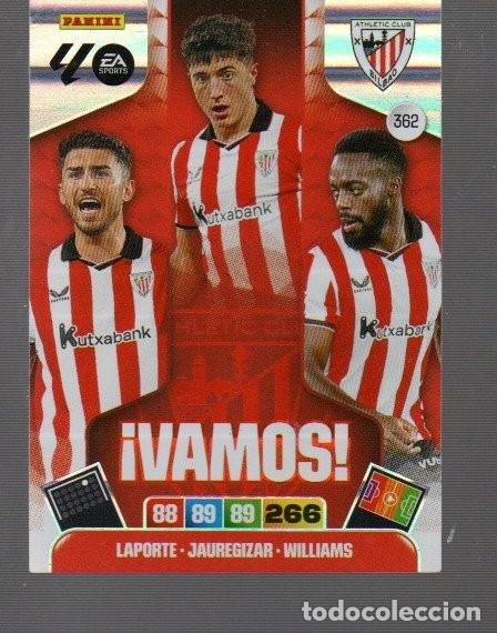 Cromos de F&uacute;tbol: CROMO DE FUTBOL XL ADRENALYN PANINI N&ordm; 362 DE BILBAO LAPORTE JAUREGIZAR WILLIAMS