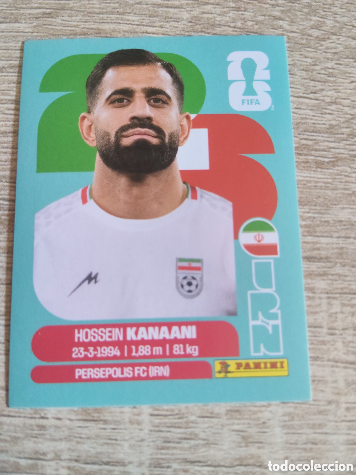 Cromos de F&uacute;tbol: Panini mundial 2026 IRN 8 Hossein Kanaani Ir&aacute;n