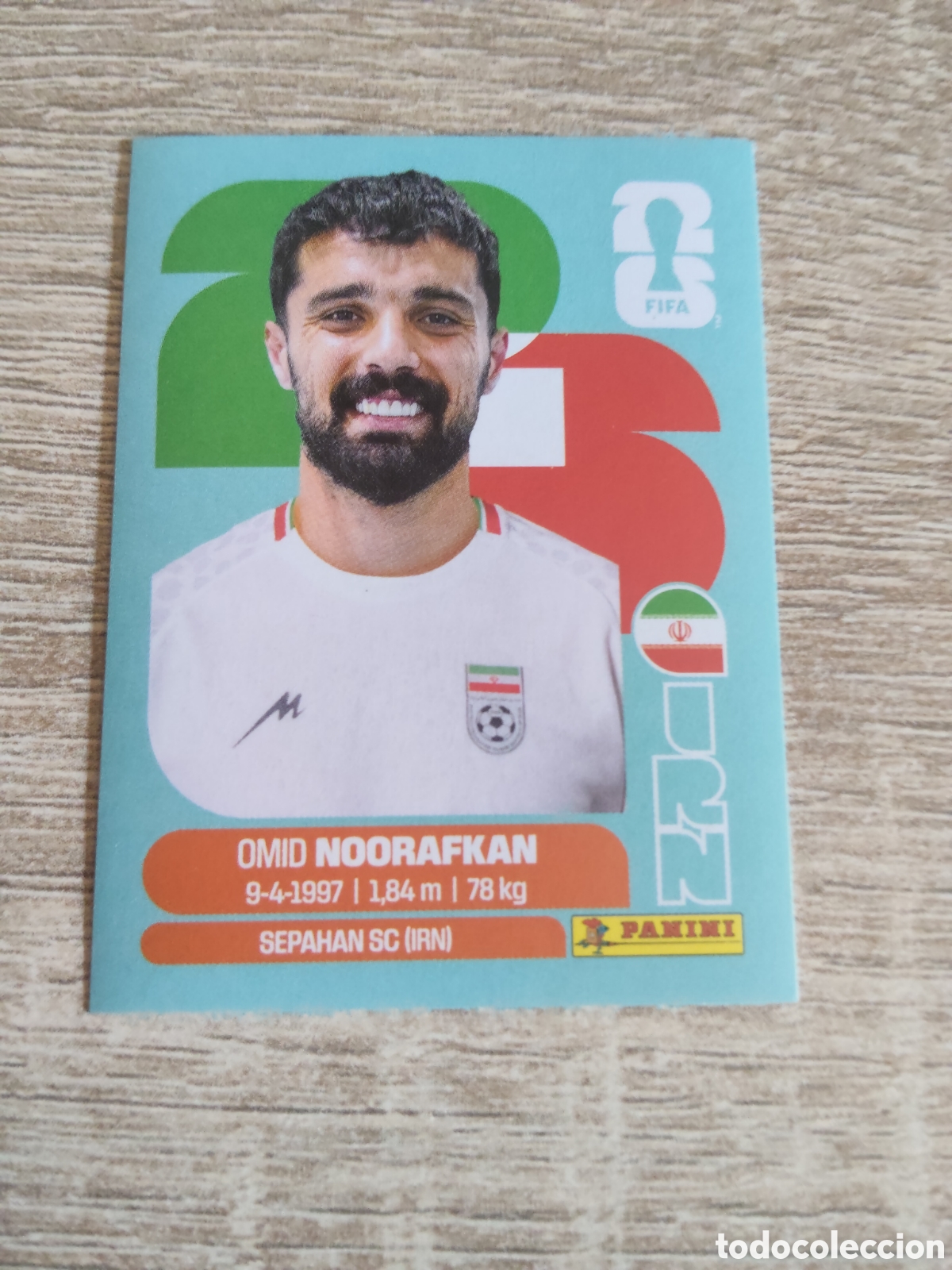 Cromos de F&uacute;tbol: Panini mundial 2026 IRN 14 Omid Noorafkan Ir&aacute;n
