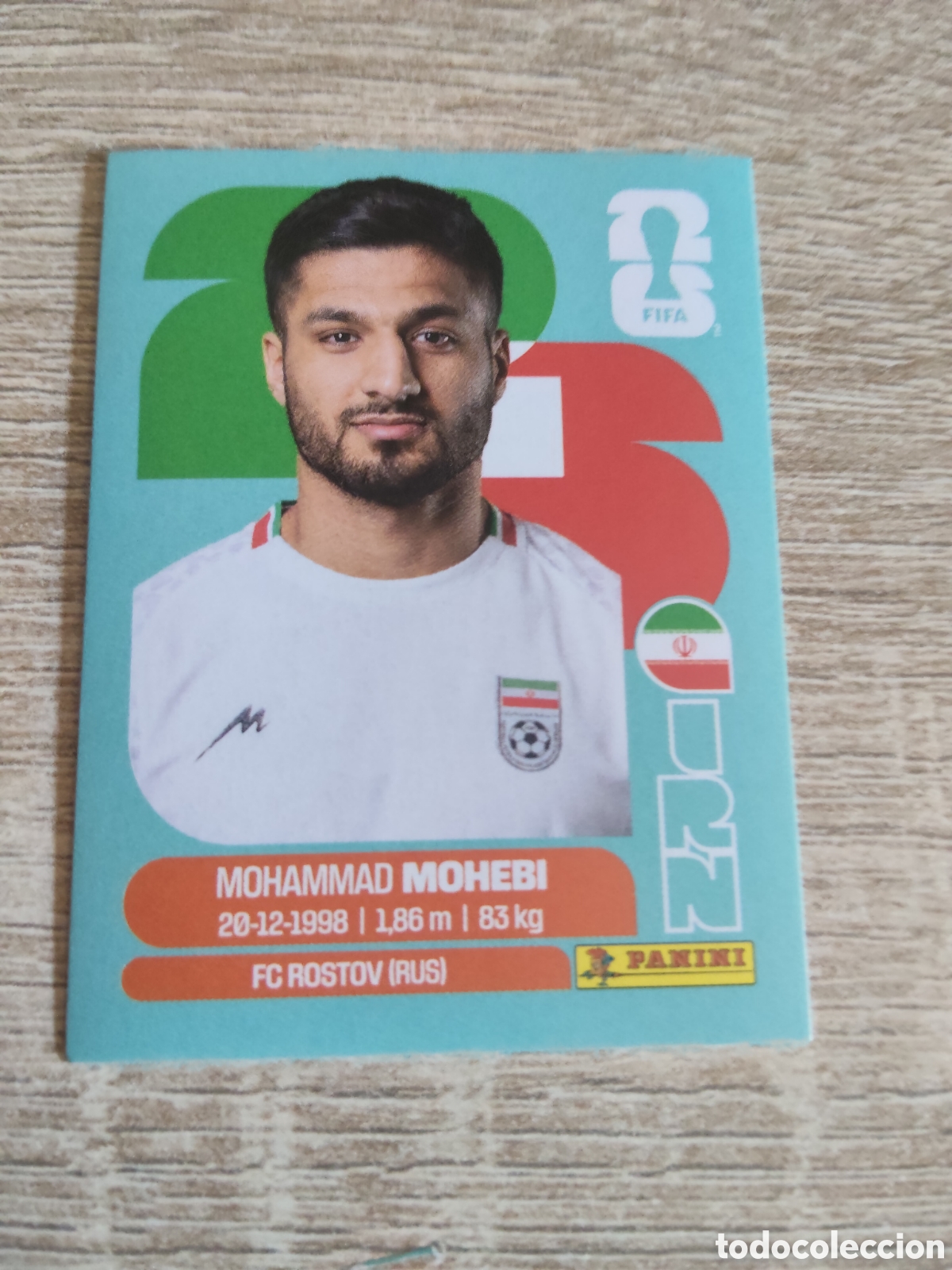 Cromos de F&uacute;tbol: Panini mundial 2026 IRN 16 Mohammad Mohebi Ir&aacute;n
