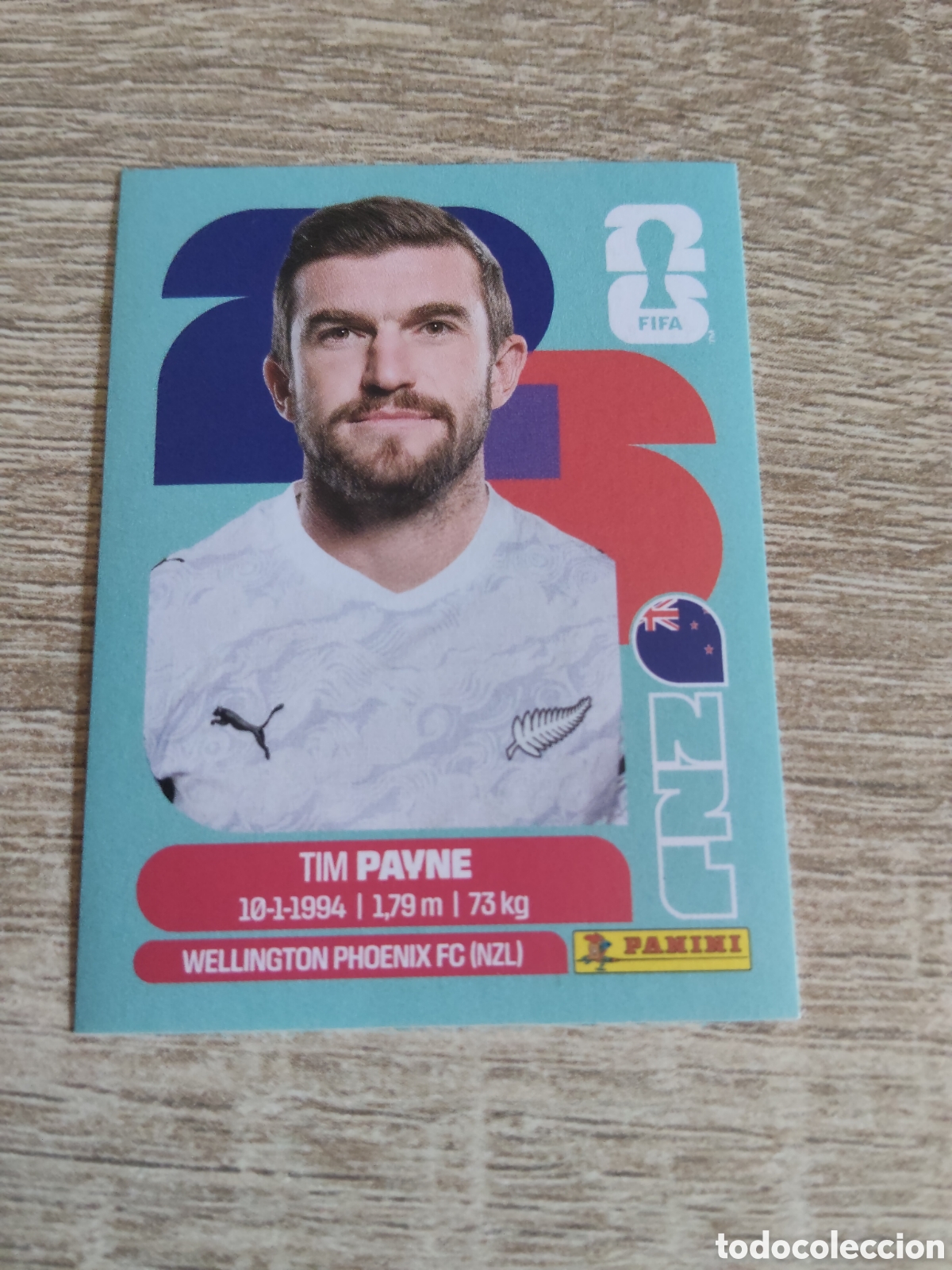 Cromos de F&uacute;tbol: Panini mundial 2026 NZL 6 Tim Payne Nueva Zelanda