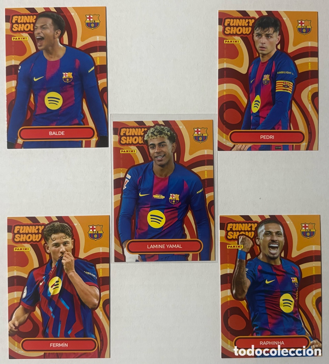 Cromos de F&uacute;tbol: Set completo FUNKY SHOW de Panini Club FCBarcelona