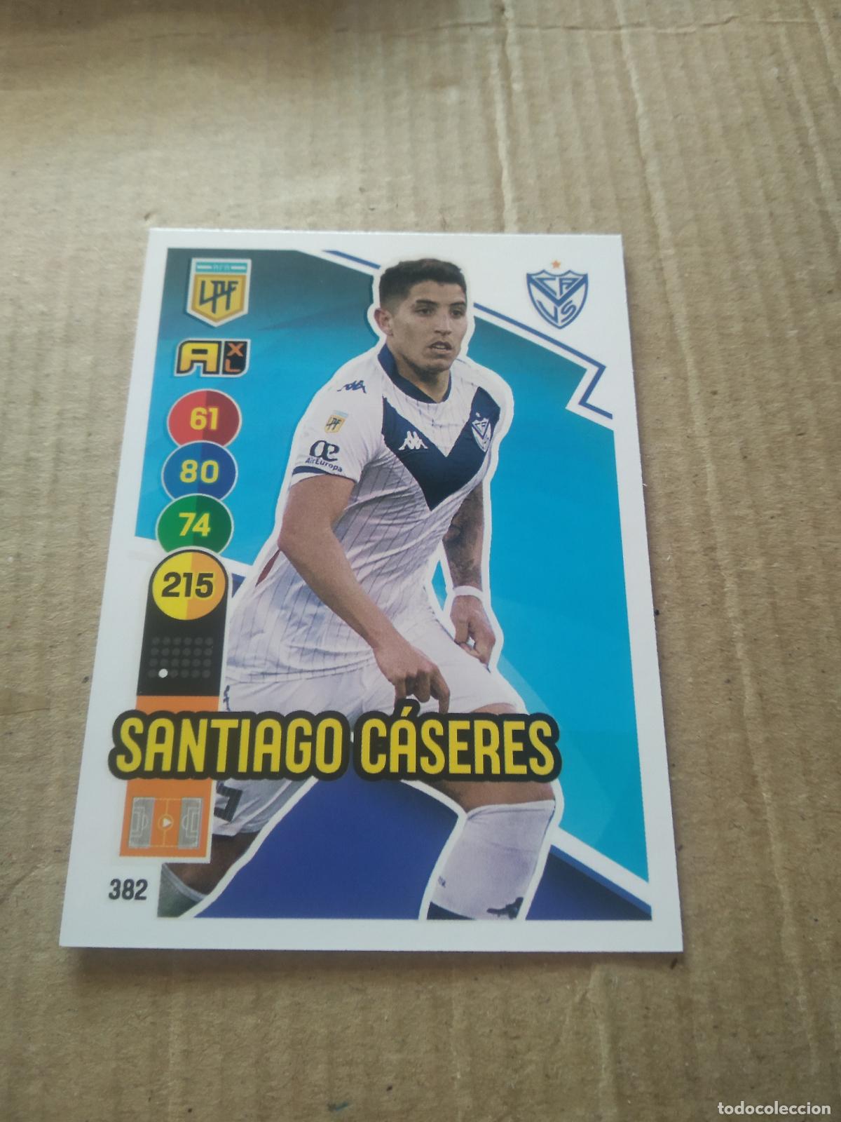 Cromos de F&uacute;tbol: 382 SANTIAGO CASERES VELEZ CROMO FUTBOL ARGENTINO PANINI LIGA ARGENTINA 2021 ADRENALYN
