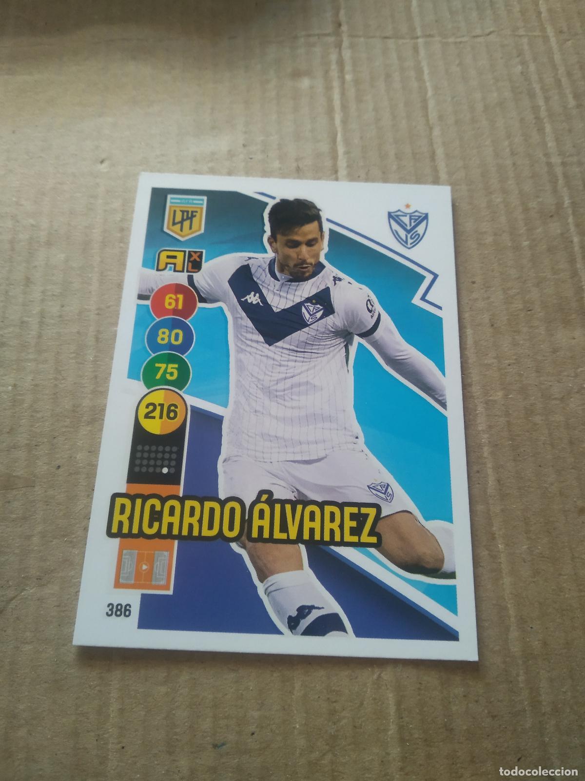 Cromos de F&uacute;tbol: 386 RICARDO ALVAREZ VELEZ CROMO FUTBOL ARGENTINO PANINI LIGA ARGENTINA 2021 ADRENALYN