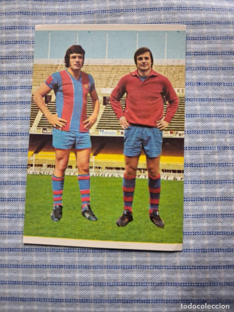 Cromos de F&uacute;tbol: Cromo Liga 75 / 76. Mora y Heredia. N&ordm;. 22. C.F Barcelona. Editorial Ruiz Romero. Cromo sin usar.