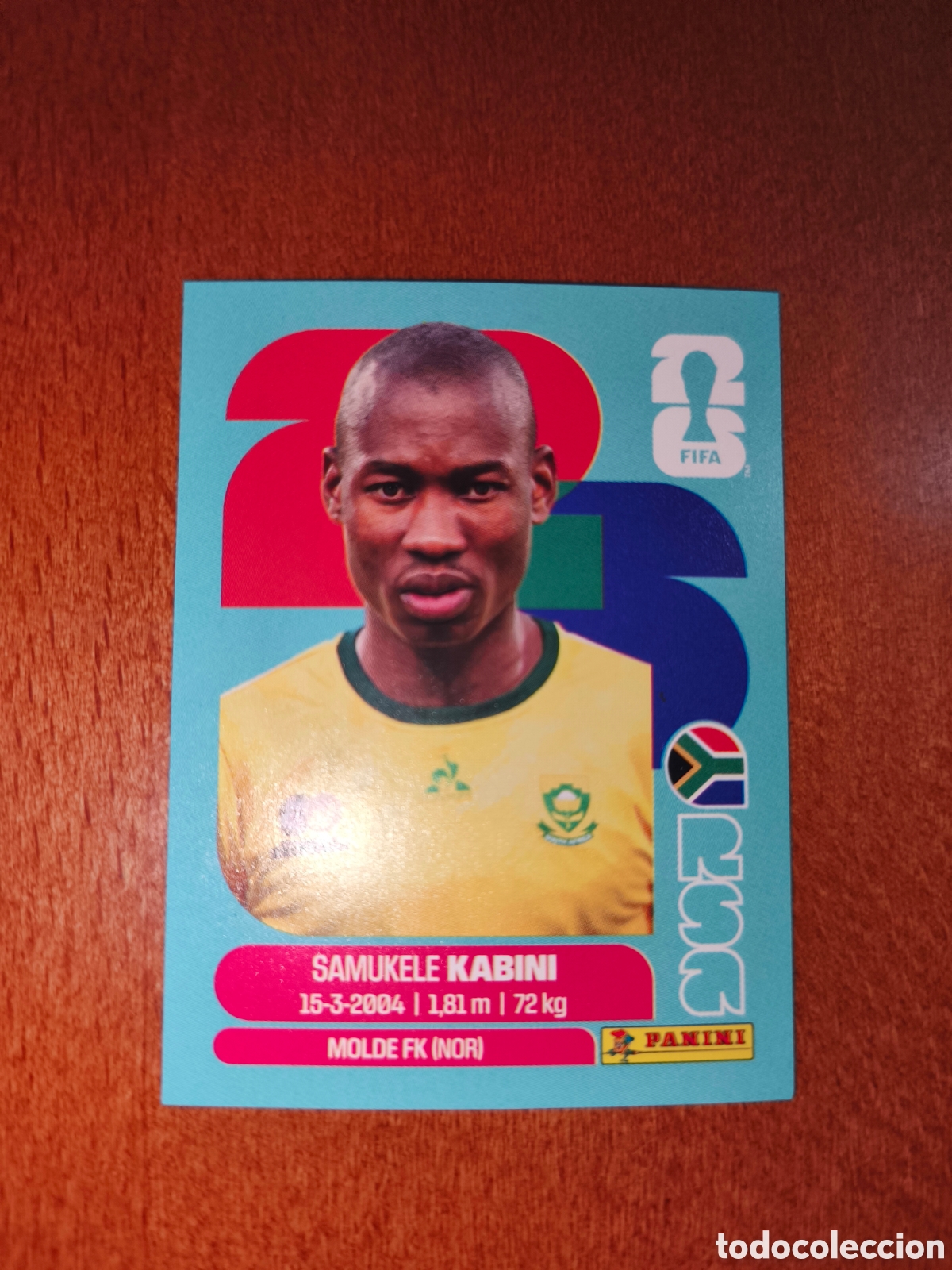 Cromos de F&uacute;tbol: RSA5 Samukele Kabini RSA 5 Fifa World Cup 2026 Sud&aacute;frica