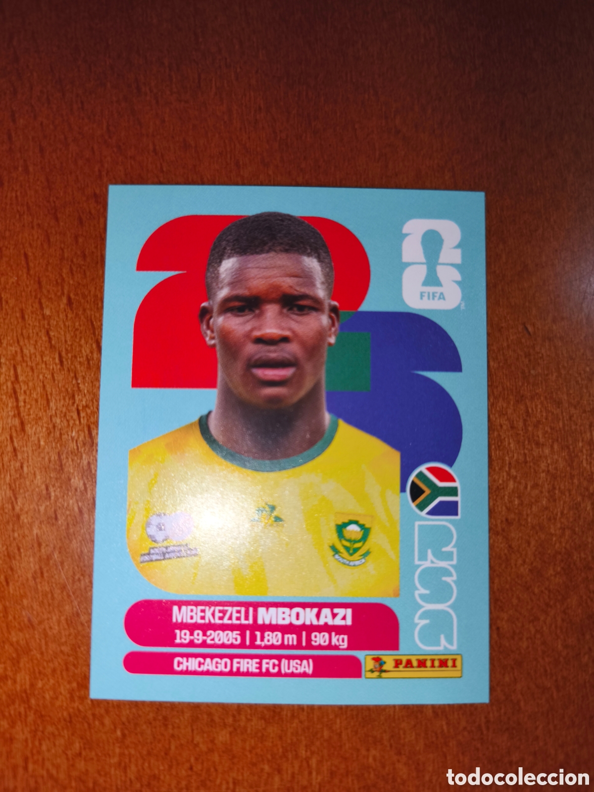 Cromos de F&uacute;tbol: RSA6 Mbekezeli Mbokazi RSA 6 Fifa World Cup 2026 Sud&aacute;frica