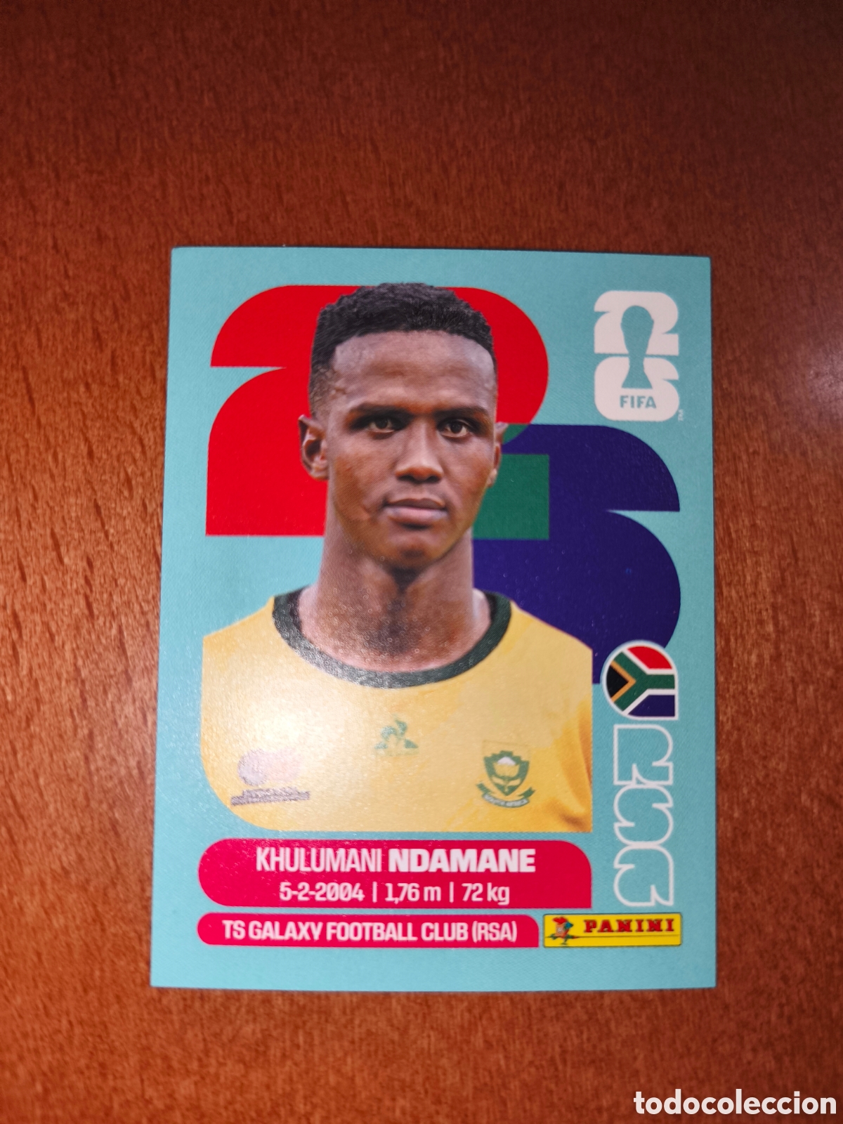 Cromos de F&uacute;tbol: RSA7 Khulumani Ndamane RSA 7 Fifa World Cup 2026 Sud&aacute;frica