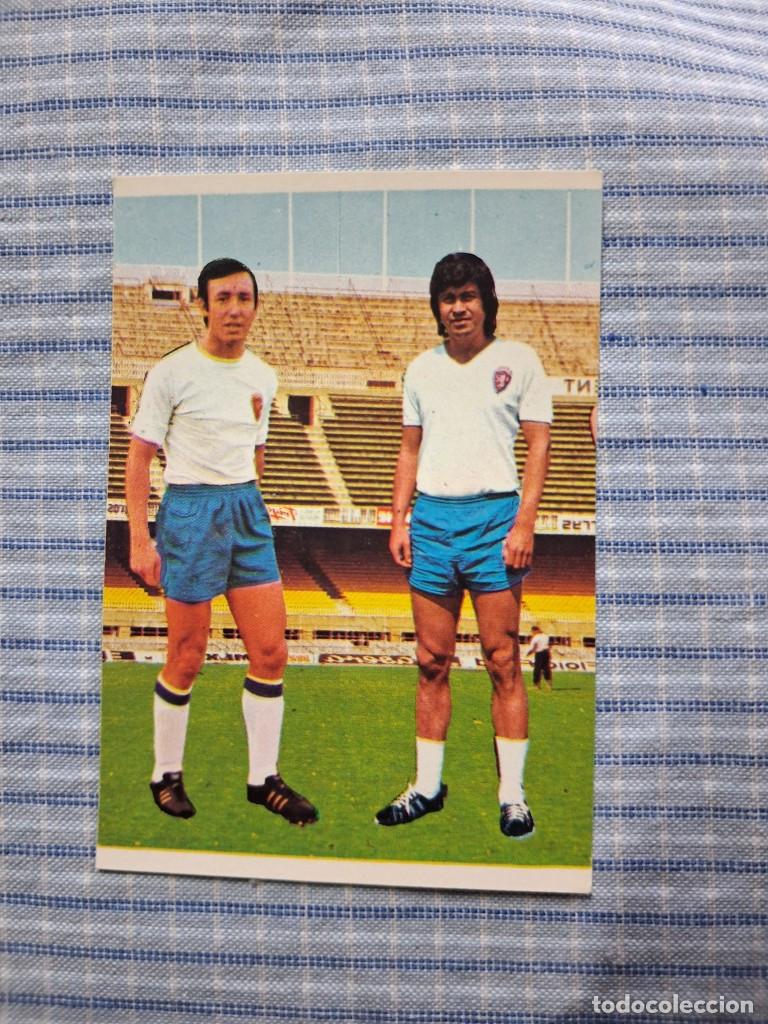 Cromos de F&uacute;tbol: Cromo Liga 75 / 76. Blanco y M. Gonz&aacute;lez. N&ordm;. 138. Zaragoza. Editorial Ruiz Romero. Cromo sin usar.