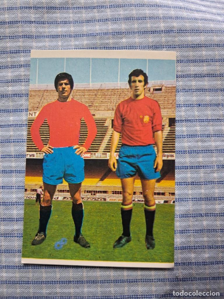 Cromos de F&uacute;tbol: Cromo Liga 75 / 76. Irureta y Cortabarr&iacute;a. N&ordm;. 215. Selecci&oacute;n Espa&ntilde;ola. Editorial Ruiz Romero.