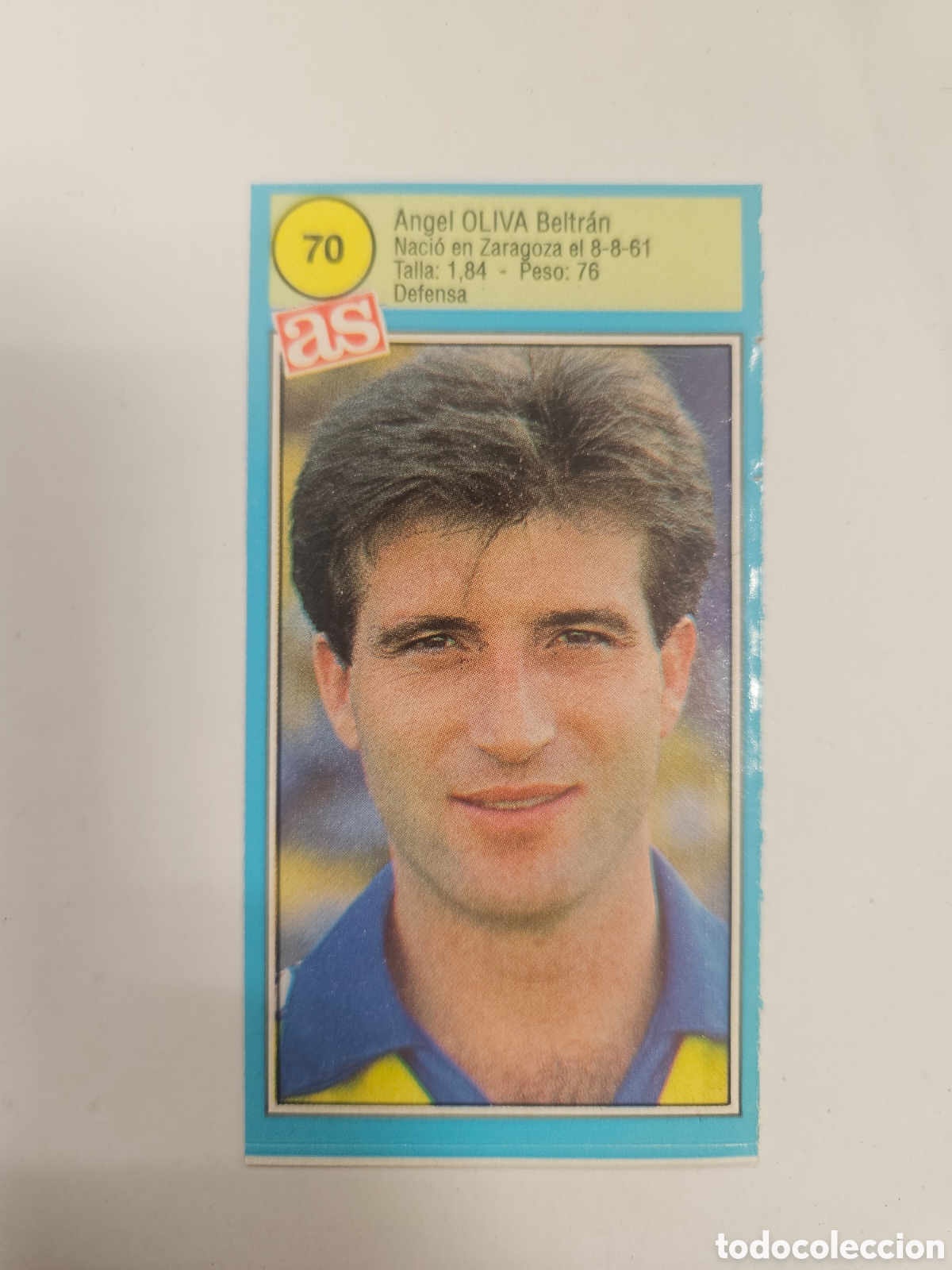 Cromos de F&uacute;tbol: 70 Oliva C&aacute;diz CF Ases de la liga 90 91 sin pegar