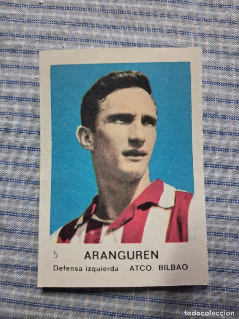 Cromos de F&uacute;tbol: Cromo de F&uacute;tbol Frutos secos Churruca Temporada 1967/1968. Aranguren. Atl&eacute;tico Bilbao. N&ordm; 5.