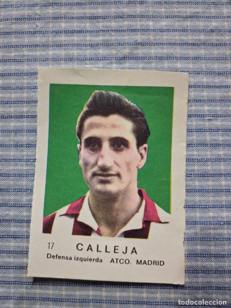 Cromos de F&uacute;tbol: Cromo de F&uacute;tbol Frutos secos Churruca Temporada 1967/1968. Calleja. Atl&eacute;tico de Madrid. N&ordm; 17.