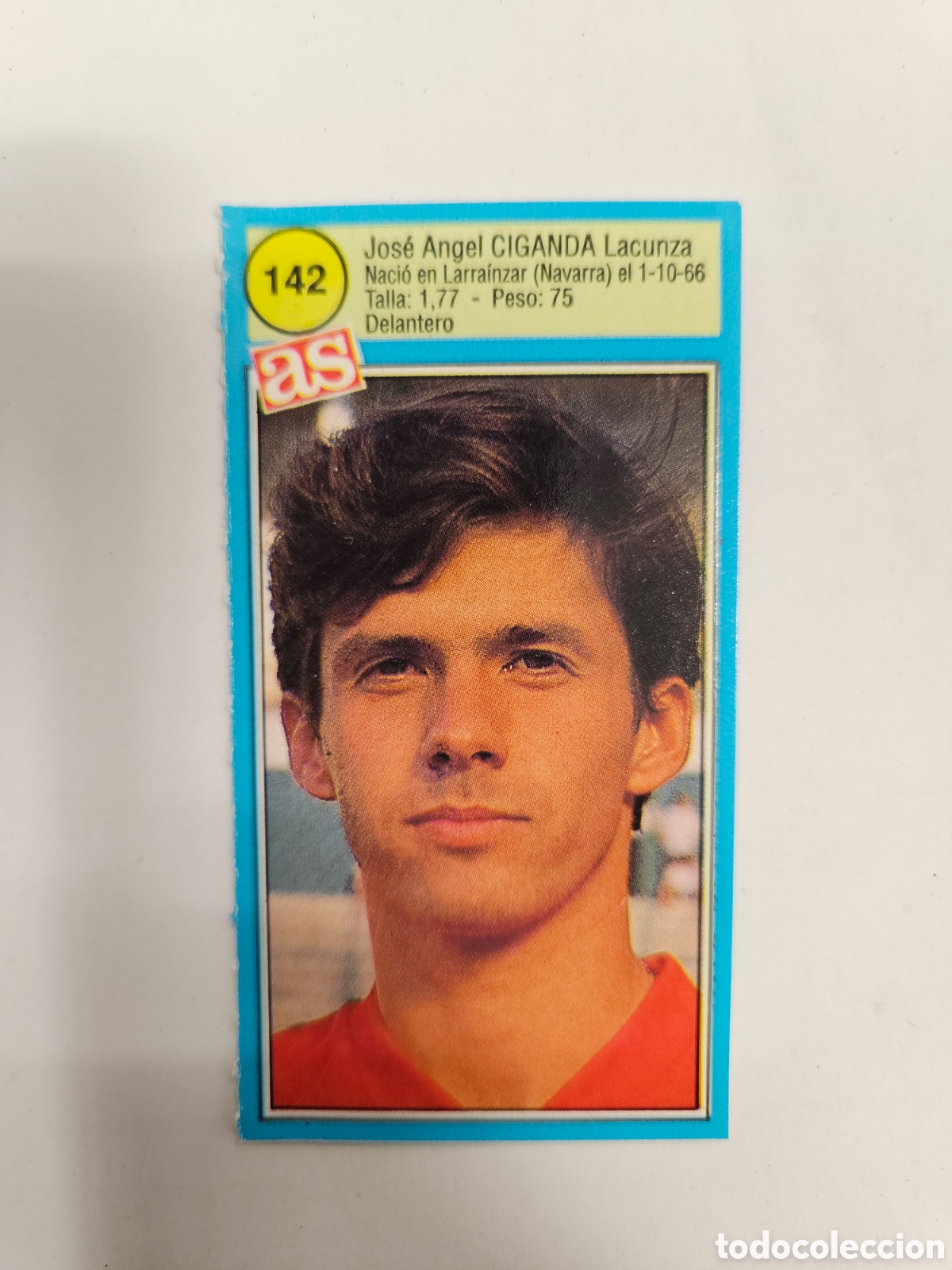 Figurine di Calcio: Cromo AS 142 Jose Angel Ciganda Lacunza 1990-91 OSASUNA