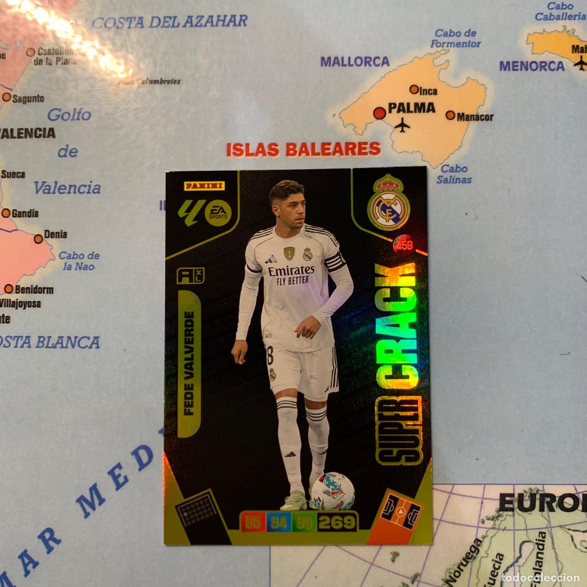 Football Stickers: Fede Valverde S&uacute;per Cracks n&uacute;mero 459 del Real Madrid cromo adrenalyn XL 25-26 2025-2026