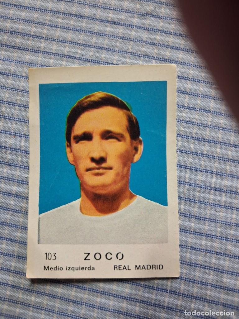 Football Stickers: Cromo de F&uacute;tbol Frutos secos Churruca Temporada 1967/1968. Zoco. Real Madrid. N&ordm; 103.