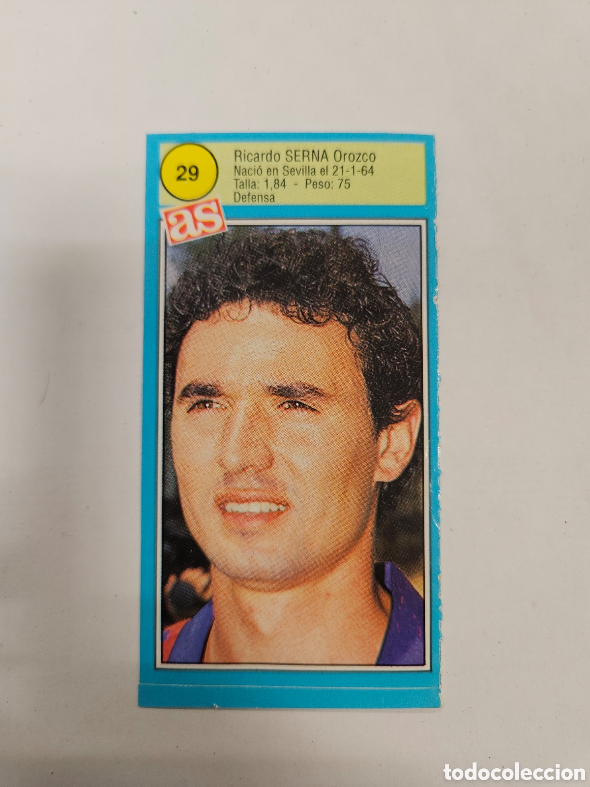 Football Stickers: CROMO FUTBOL SERNA F.C. BARCELONA SIN PEGAR N&ordm; 29 ASES DE LA LIGA 1990-1991/90-91 DIARIO AS