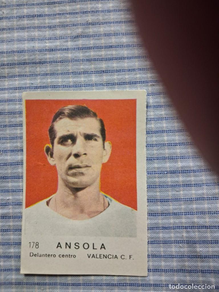 Cromos de F&uacute;tbol: Cromo de F&uacute;tbol Frutos secos Churruca Temporada 1967/1968. Ansola. Valencia C.F N&ordm; 178.