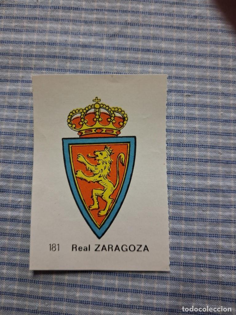 Cromos de F&uacute;tbol: Cromo de F&uacute;tbol Frutos secos Churruca Temporada 1967/1968. Escudo del Real Zaragoza. N&ordm; 181.