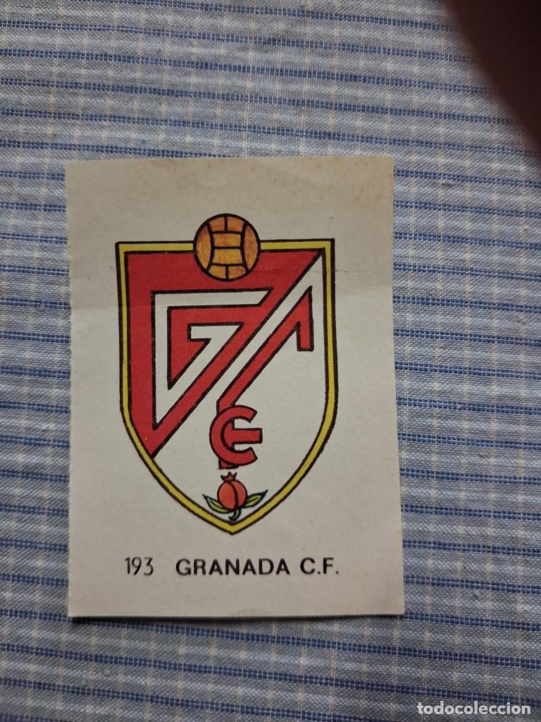 Cromos de F&uacute;tbol: Cromo de F&uacute;tbol Frutos secos Churruca Temporada 1967/1968. Escudo del Granada C.F. N&ordm; 193.