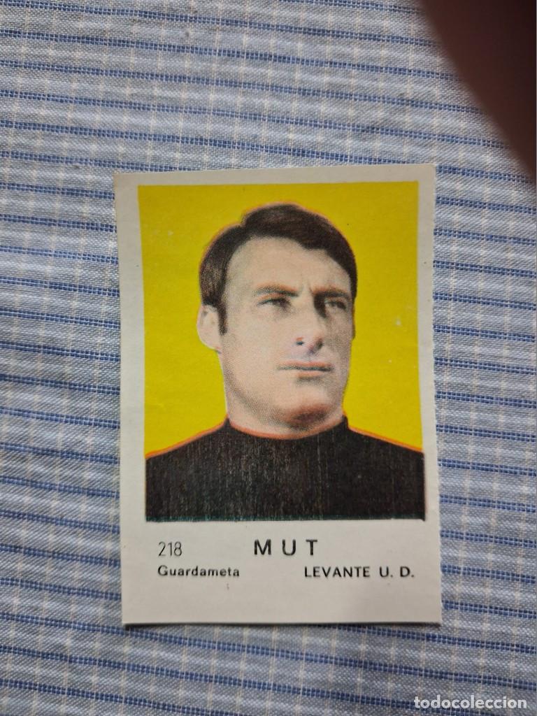 Cromos de F&uacute;tbol: Cromo de F&uacute;tbol Frutos secos Churruca Temporada 1967/1968. Mut. Levante U.D. N&ordm; 218.