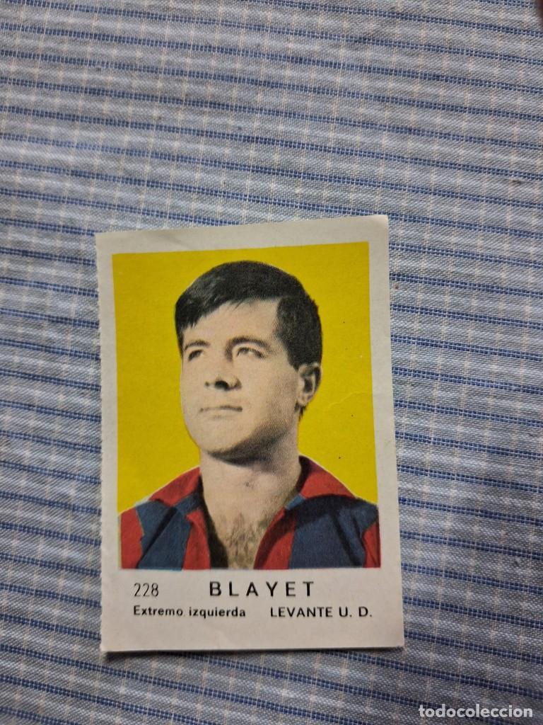 Cromos de F&uacute;tbol: Cromo de F&uacute;tbol Frutos secos Churruca Temporada 1967/1968. Blayet. Levante U.D. N&ordm; 228.