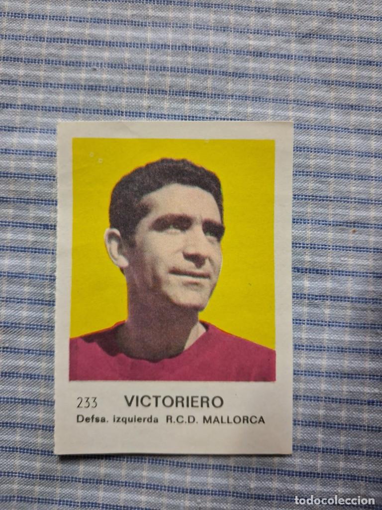 Cromos de F&uacute;tbol: Cromo de F&uacute;tbol Frutos secos Churruca Temporada 1967/1968. Victoriero. R.C.D. Mallorca. N&ordm; 233.