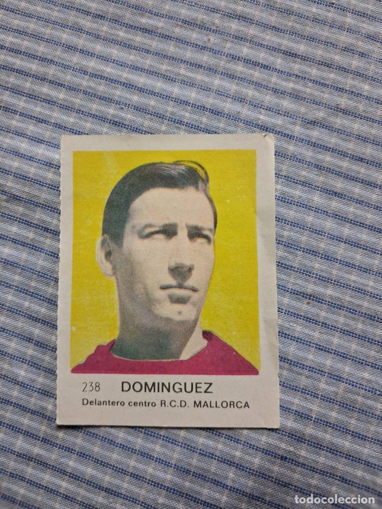 Football Stickers: Cromo de F&uacute;tbol Frutos secos Churruca Temporada 1967/1968. Dom&iacute;nguez. R.C.D. Mallorca. N&ordm; 238.