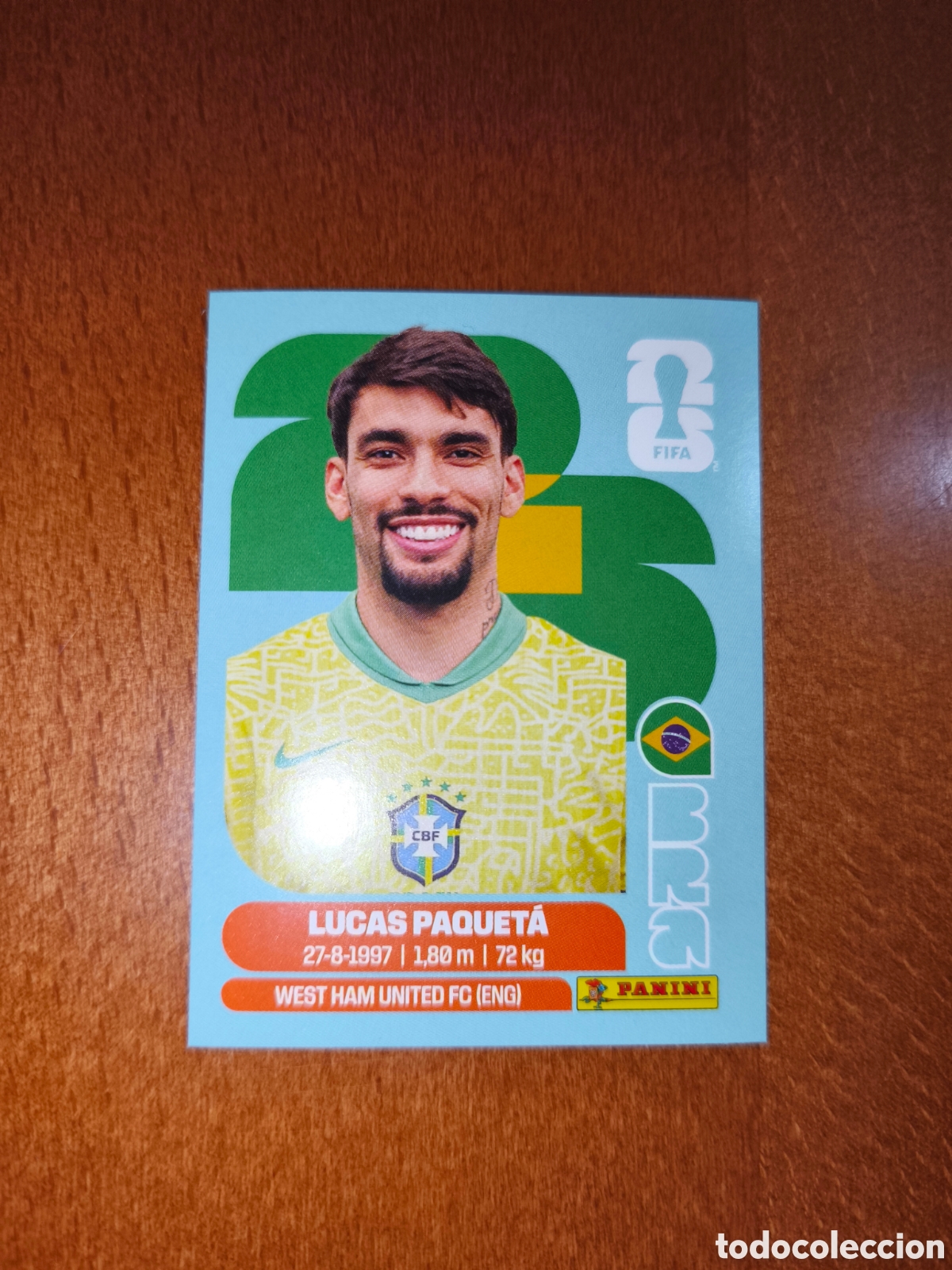 Cromos de F&uacute;tbol: BRA9 Lucas Paqueta BRA 9 Fifa World Cup 2026 Brasil