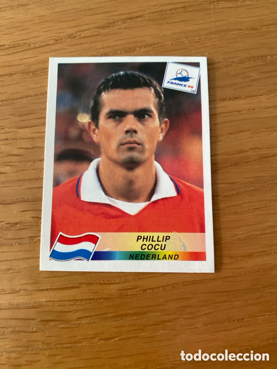Cromos de F&uacute;tbol: Cromo panini mundial Francia 98 n&uacute;mero 309 Cocu - Stickers album France 1998