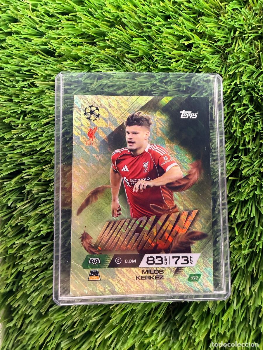 Cromos de F&uacute;tbol: N&ordm; 172 Milos Kerkez Wingman Liverpool Match Attax Extra 25 26