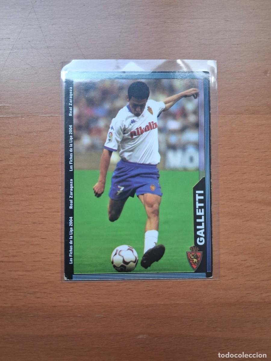 Cromos de F&uacute;tbol: Fichas de la Liga de Mundicromo 2003 2004 03 04 Real Zaragoza 505 Galletti