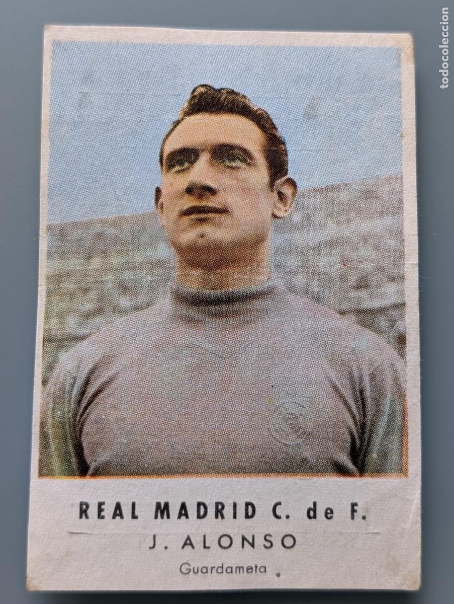 Football Stickers: MUY DIFICI CROMO RARE CARD J ALONSO REAL MADRID CHOCOLATES GRANELL FOOTBALL FUTBOL PUSKAS DI STEFANO