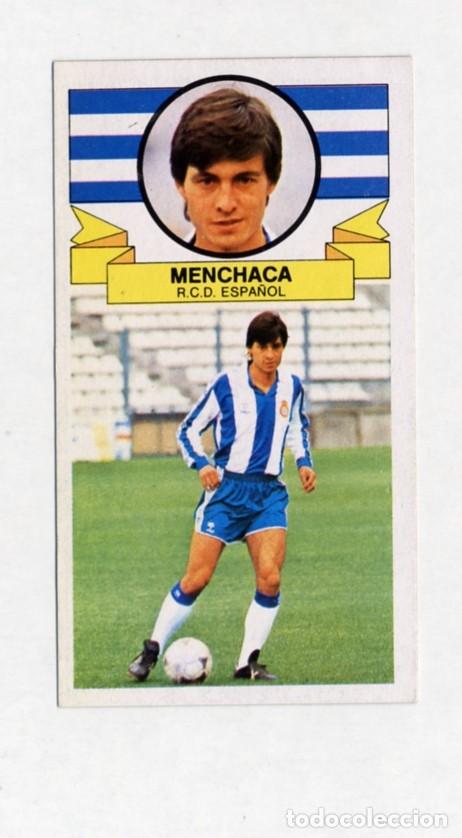 Cromos de F&uacute;tbol: LIGA 85 86 1985 1986 ULTIMO FICHAJE 21 MENCHACA / LIGERAS MARCAS DE PEGADO